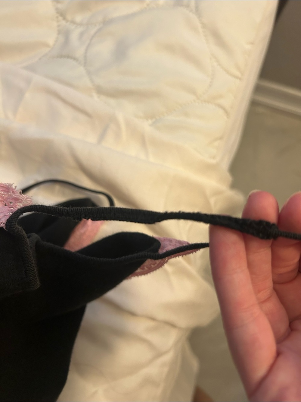 Blugirl Blumarine Black Camisole Tank Top with Pink Lace Trim - read!! - Picture 2 of 3